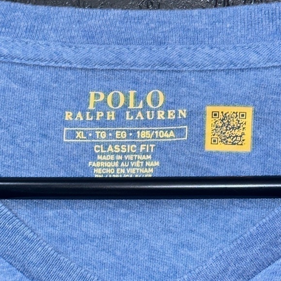 POLO RALPH LAUREN Men’s Classic Fit Blue T-Shirt Size XL - Picture 5 of 7